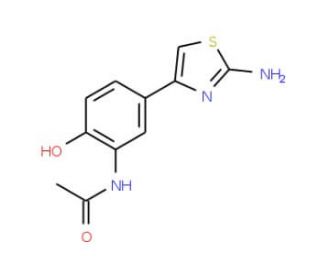 N-[5-(2-amino-1,3-thiazol-4-yl)-2-hydroxyphenyl]acetamide - chemical structure image