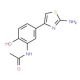 N-[5-(2-amino-1,3-thiazol-4-yl)-2-hydroxyphenyl]acetamide - chemical structure image