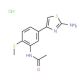N-[5-(2-amino-1,3-thiazol-4-yl)-2-(methylthio)phenyl]acetamide hydrochloride - chemical structure image