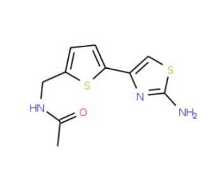N-{[5-(2-amino-1,3-thiazol-4-yl)thien-2-yl]methyl}acetamide - chemical structure image