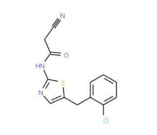 N-[5-(2-Chloro-benzyl)-thiazol-2-yl]-2-cyano-acetamide - chemical structure image