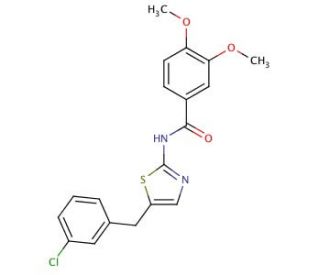 N-[5-(3-Chloro-benzyl)-thiazol-2-yl]-3,4-dimethoxy-benzamide - chemical structure image