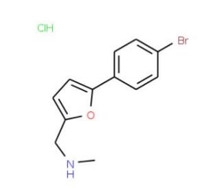 N-{[5-(4-bromophenyl)-2-furyl]methyl}-N-methylamine hydrochloride - chemical structure image