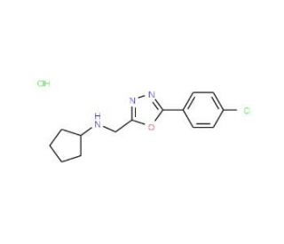 N-{[5-(4-chlorophenyl)-1,3,4-oxadiazol-2-yl]methyl}-N-cyclopentylamine hydrochloride - chemical structure image