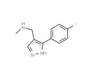 N-{[5-(4-Fluorophenyl)-1H-pyrazol-4-yl]methyl}-N-methylamine (CAS 1007521-55-2) - chemical structure image