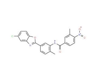 N-[5-(5-Chloro-benzooxazol-2-yl)-2-methyl-phenyl]-3-methyl-4-nitrobenzamide (CAS 400740-94-5) - chemical structure image
