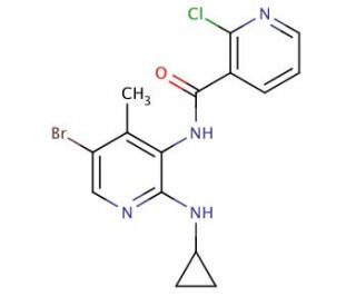 N-[5-Bromo-2-(cyclopropylamino)-4-methyl-3-pyridinyl]-2-chloro-3-pyridinecarboxamide - chemical structure image