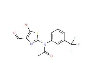 N-(5-bromo-4-formyl-1,3-thiazol-2-yl)-N-[3-(trifluoromethyl)phenyl]acetamide - chemical structure image