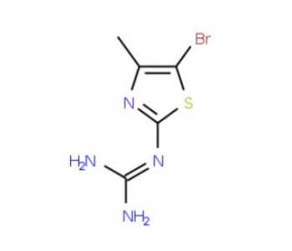 N-(5-Bromo-4-methyl-1,3-thiazol-2-yl)guanidine (CAS 175136-87-5) - chemical structure image