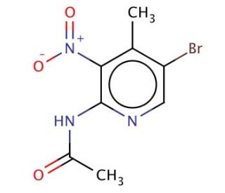 N-(5-bromo-4-methyl-3-nitropyridin-2-yl)acetamide - chemical structure image