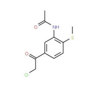N-[5-(chloroacetyl)-2-(methylthio)phenyl]acetamide - chemical structure image