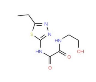 N-(5-ethyl-1,3,4-thiadiazol-2-yl)-N&prime;-(2-hydroxyethyl)ethanediamide - chemical structure image