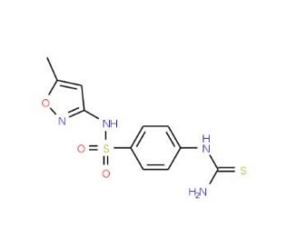 N-(5-Methyl-isoxazol-3-yl)-4-thioureido-benzenesulfonamide - chemical structure image