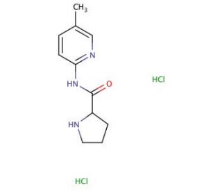 N-(5-methylpyridin-2-yl)pyrrolidine-2-carboxamide dihydrochloride - chemical structure image