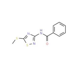 N-(5-Methylthio-1,2,4-thiadiazol-3-yl)benzamide (CAS 353254-76-9) - chemical structure image