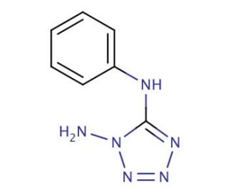 N-5-phenyl-1H-tetrazole-1,5-diamine (CAS 5533-44-8) - chemical structure image