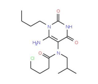 N-(6-Amino-1-butyl-2,4-dioxo-1,2,3,4-tetrahydro-pyrimidin-5-yl)-4-chloro-N-isobutyl-butyramide - chemical structure image