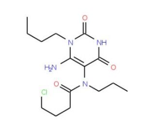 N-(6-Amino-1-butyl-2,4-dioxo-1,2,3,4-tetrahydro-pyrimidin-5-yl)-4-chloro-N-propyl-butyramide - chemical structure image
