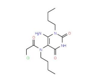 N-(6-Amino-1-butyl-2,4-dioxo-1,2,3,4-tetrahydro-pyrimidin-5-yl)-N-butyl-2-chloro-acetamide - chemical structure image