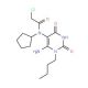N-(6-amino-1-butyl-2,4-dioxo-1,2,3,4-tetrahydropyrimidin-5-yl)-2-chloro-N-cyclopentylacetamide - chemical structure image