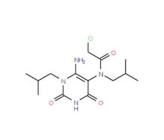 N-(6-Amino-1-isobutyl-2,4-dioxo-1,2,3,4-tetrahydro-pyrimidin-5-yl)-2-chloro-N-isobutyl-acetamide - chemical structure image