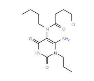 N-(6-amino-2,4-dioxo-1-propyl-1,2,3,4-tetrahydropyrimidin-5-yl)-N-butyl-4-chlorobutanamide - chemical structure image