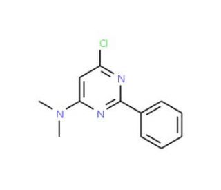 N-(6-Chloro-2-phenyl-4-pyrimidinyl)-N,N-dimethylamine (CAS 58514-86-6) - chemical structure image