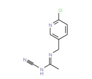 N-(6-Chloro-3-pyridylmethyl)-N&prime;-cyano-acetamidine (CAS 190604-92-3) - chemical structure image