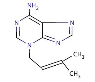 N-6-(&delta;2-Isopentenyl)-adenine (CAS 2365-40-4) - chemical structure image