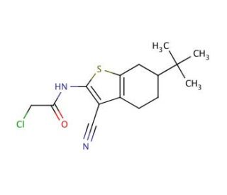 N-(6-tert-Butyl-3-cyano-4,5,6,7-tetrahydro-1-benzothien-2-yl)-2-chloroacetamide - chemical structure image