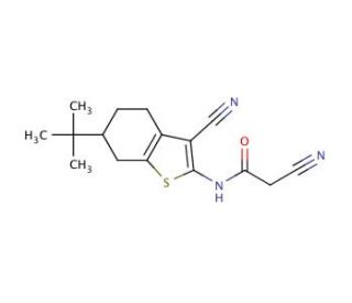 N-(6-tert-Butyl-3-cyano-4,5,6,7-tetrahydro-1-benzothien-2-yl)-2-cyanoacetamide - chemical structure image