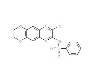 N-(8-chloro-2,3-dihydro[1,4]dioxino[2,3-g]quinoxalin-7-yl)benzenesulfonamide - chemical structure image