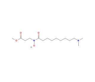 N-(9-Dimethylamino-1-oxononyl)-N-hydroxy-&beta;-alanine Methyl Ester (CAS 1239468-48-4) - chemical structure image