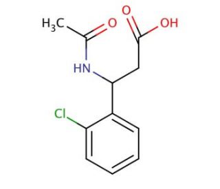N-Acetyl-2-(2-chlorophenyl)-DL-beta-alanine (CAS 886363-75-3) - chemical structure image