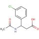 N-Acetyl-2-(3-chlorophenyl)-DL-beta-alanine (CAS 886363-77-5) - chemical structure image