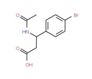 N-Acetyl-2-(4-bromophenyl)-DL-beta-alanine (CAS 886363-73-1) - chemical structure image