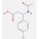 N-Acetyl-2-(4-chlorophenyl)-DL-beta-alanine (CAS 197785-38-9) - chemical structure image