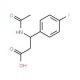 N-Acetyl-2-(4-fluorophenyl)-DL-beta-alanine (CAS 332052-58-1) - chemical structure image