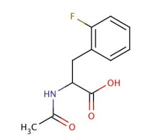 N-Acetyl-2-fluoro-DL-phenylalanine (CAS 66574-84-3) - chemical structure image