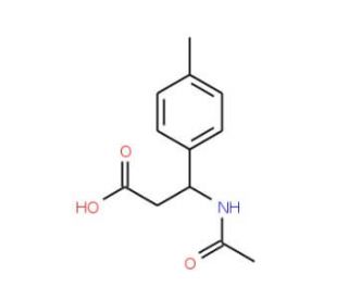 N-Acetyl-2-(p-tolyl)-DL-beta-alanine (CAS 886363-72-0) - chemical structure image