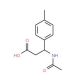 N-Acetyl-2-(p-tolyl)-DL-beta-alanine (CAS 886363-72-0) - chemical structure image