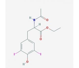 N-acetyl-3,5-diiodotyrosine ethyl ester (CAS 21959-36-4) - chemical structure image