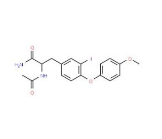 N-Acetyl-3-iodo-4-(4-methoxyphenoxy)-L-phenylalanine Amide (CAS 59302-20-4) - chemical structure image