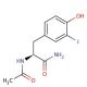 N-Acetyl-3-iodo-L-tyrosine Amide (CAS 59302-19-1) - chemical structure image