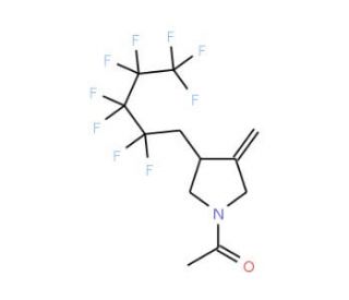 N-Acetyl-3-methylene-4-(1H,1H-nonafluoropentyl)-pyrrolidine (CAS 31164-13-3) - chemical structure image