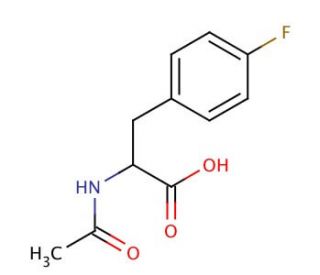 N-Acetyl-4-fluoro-DL-phenylalanine (CAS 17481-06-0) - chemical structure image