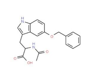 N-Acetyl-5-benzyloxy-DL-tryptophan (CAS 55443-80-6) - chemical structure image