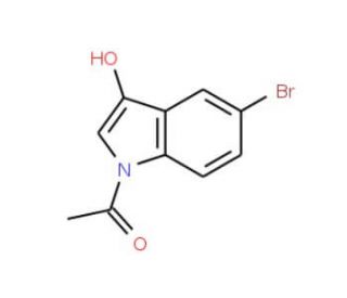 N-Acetyl-5-bromo-3-hydroxyindole (CAS 114165-30-9) - chemical structure image