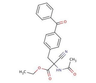 N-Acetyl-&alpha;-cyano-p-benzoyl-D,L-phenylalanine Ethyl Ester (CAS 104504-38-3) - chemical structure image