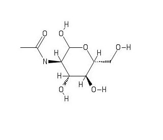 N-Acetyl-D-glucosamine (CAS 7512-17-6) - chemical structure image